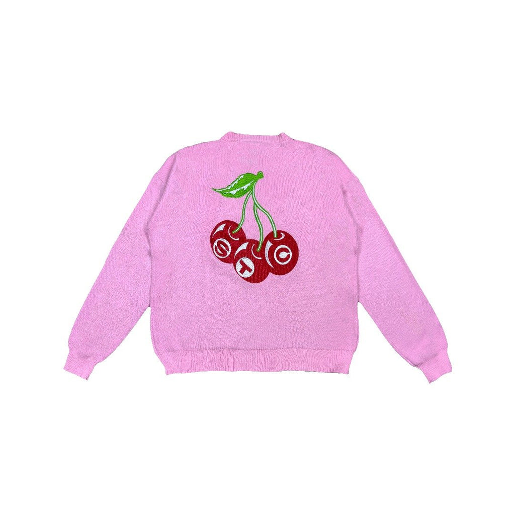 CHERRY KNITTED SWEATER PINK