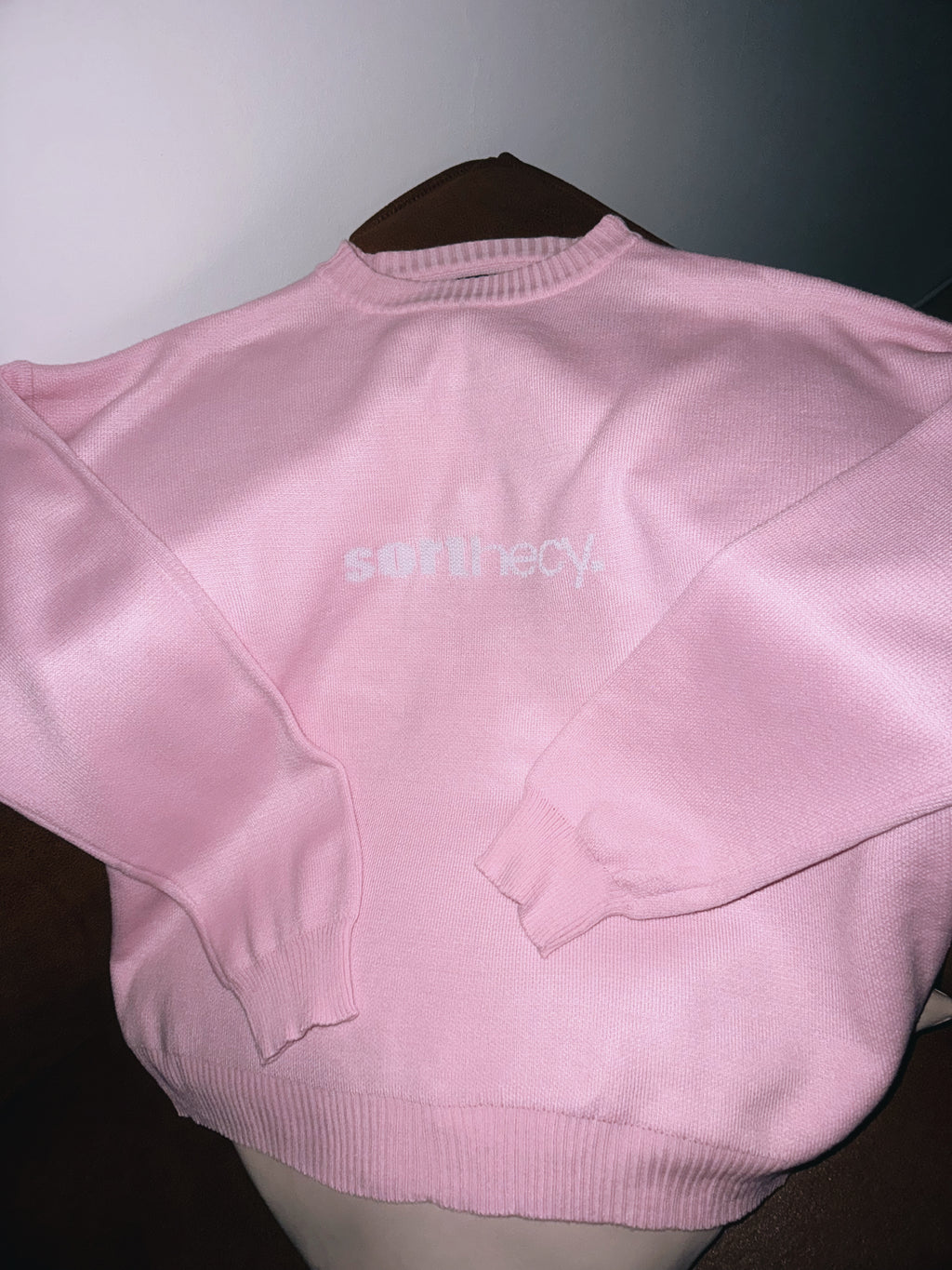 CHERRY KNITTED SWEATER PINK