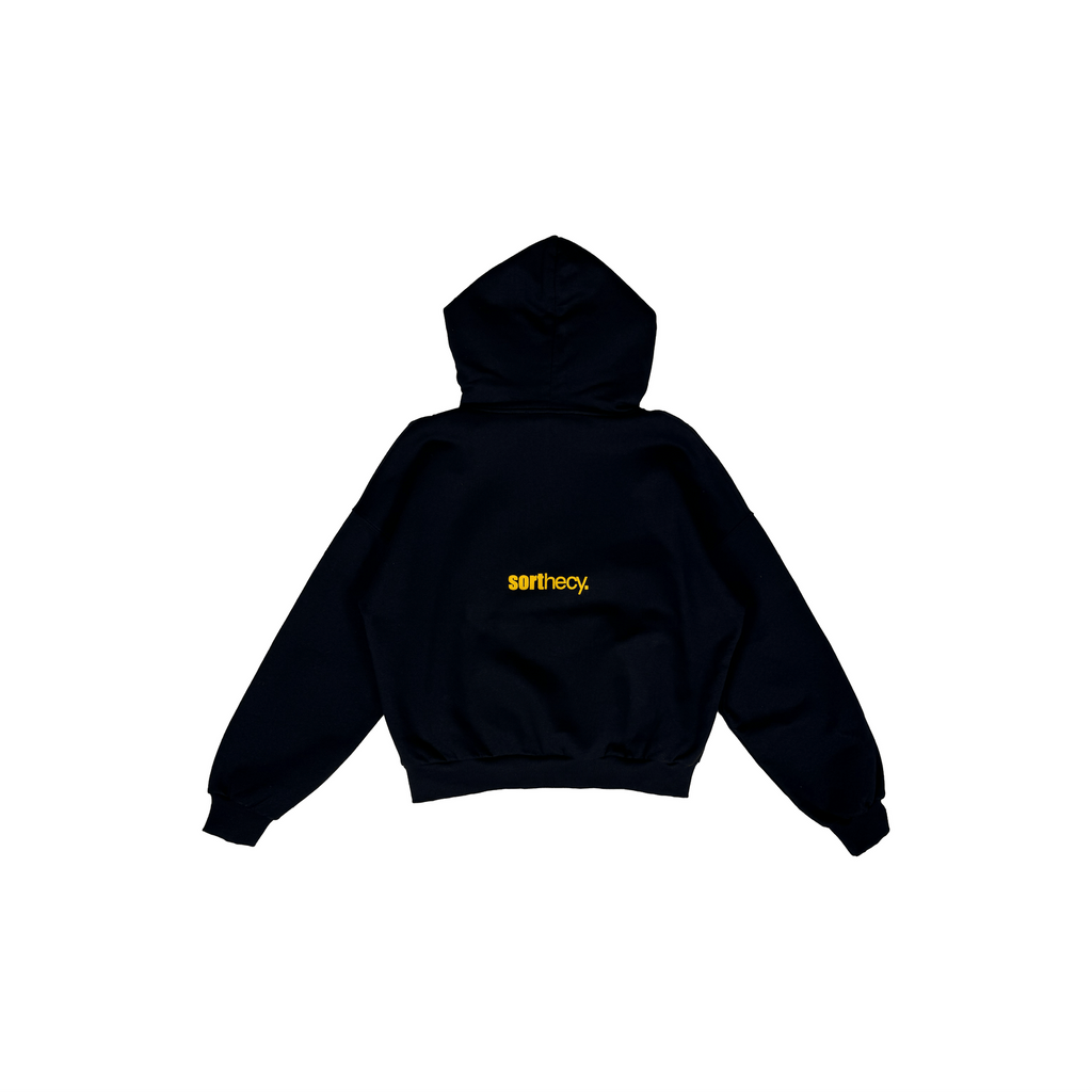 SORTHECY ALL THE STAR PULLOVER HOODIE BLACK