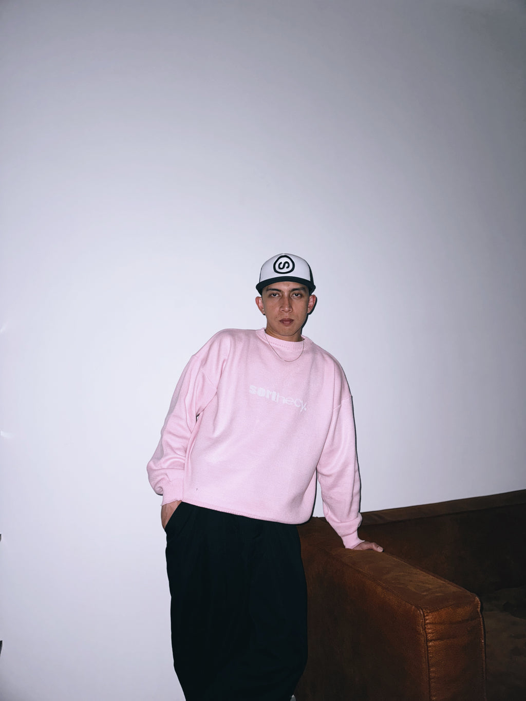CHERRY KNITTED SWEATER PINK