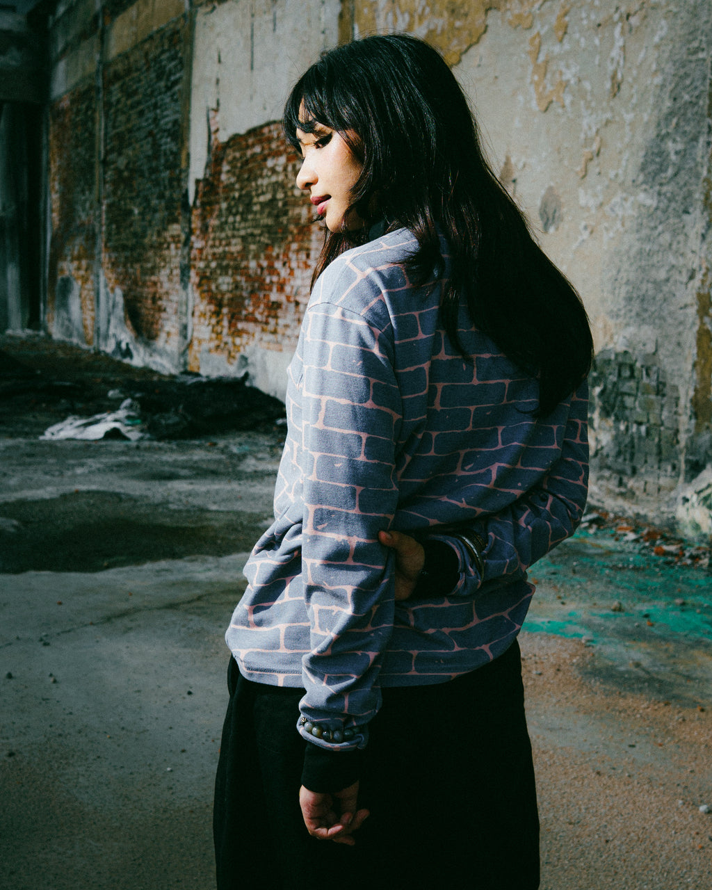 SORTHECY BLOCK POLO LONGSLEEVE SHIRT
