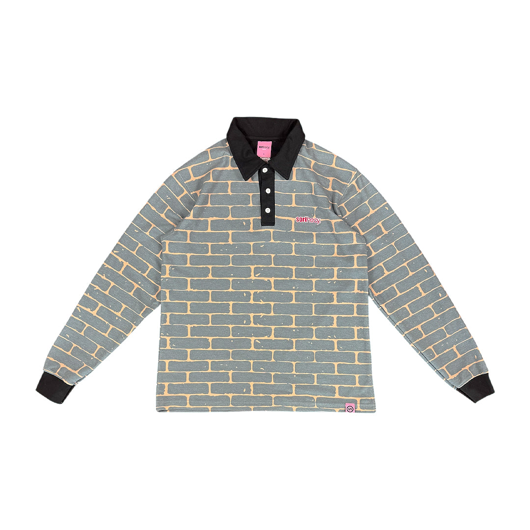 SORTHECY BLOCK POLO LONGSLEEVE SHIRT