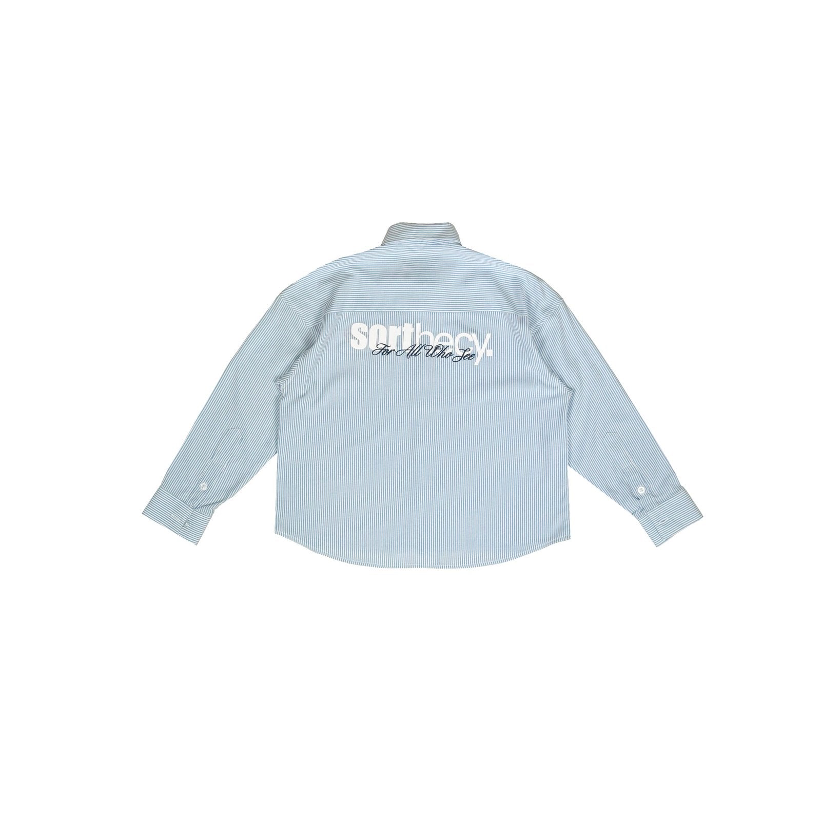 OXFORD BOXY LONG SHIRT WHITE BLUE