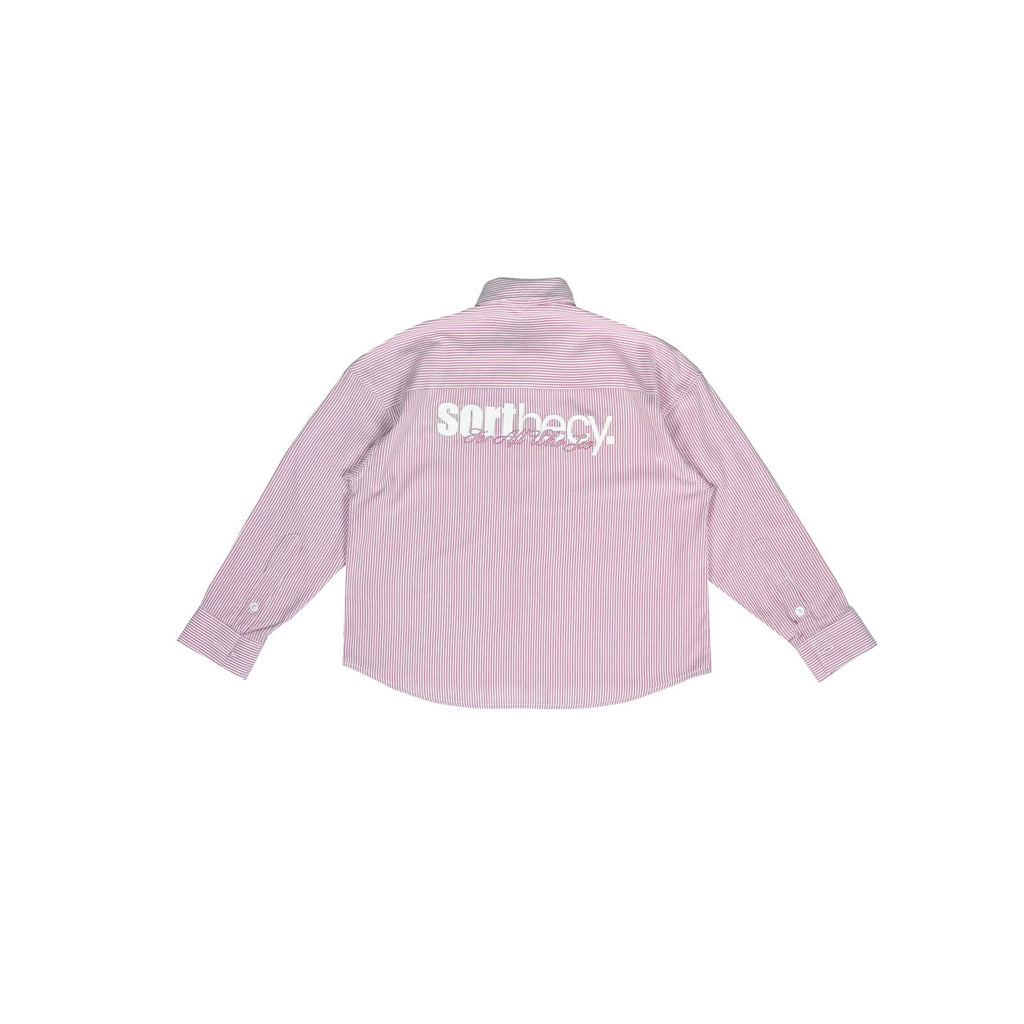 OXFORD BOXY LONG SHIRT WHITE PINK