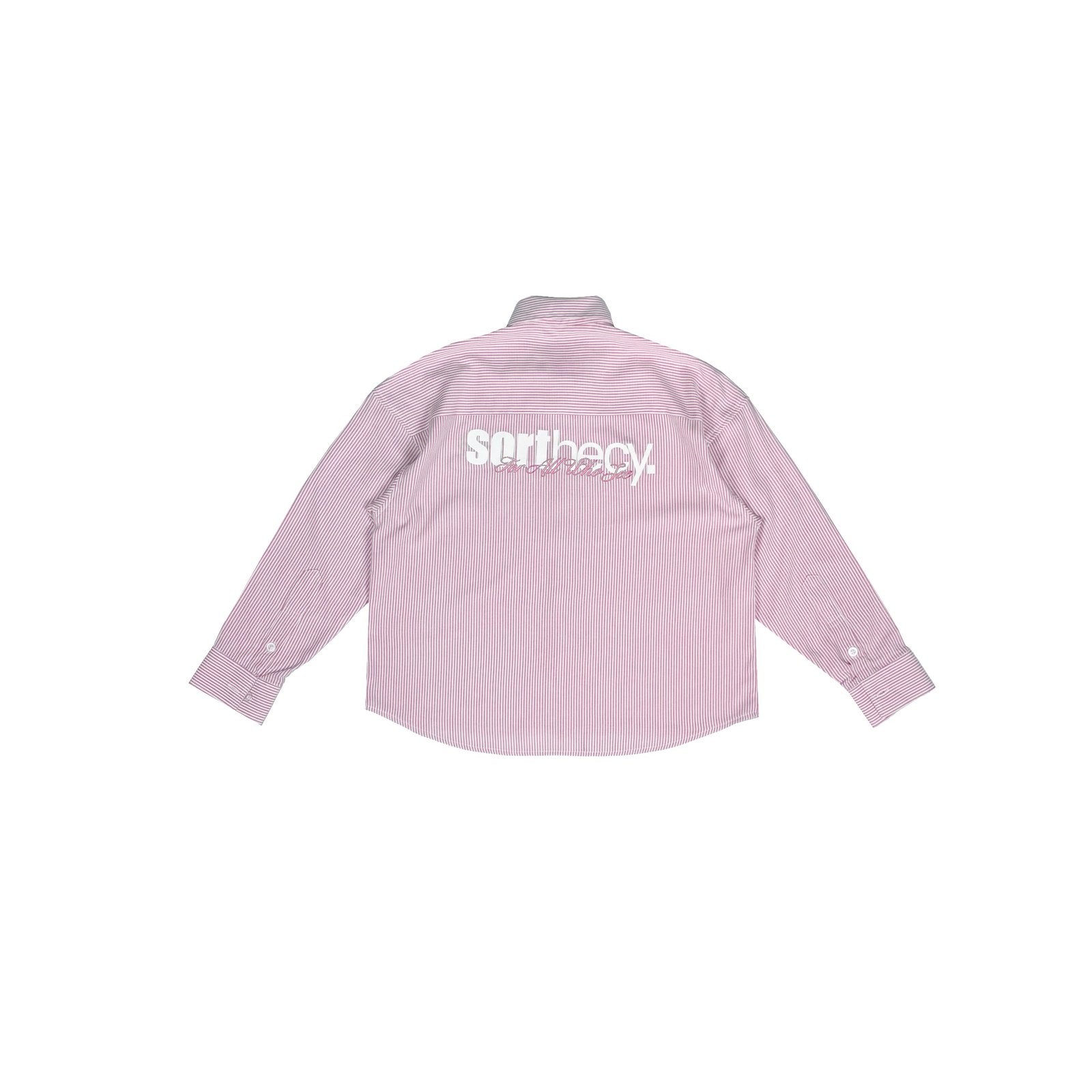 OXFORD BOXY LONG SHIRT WHITE PINK